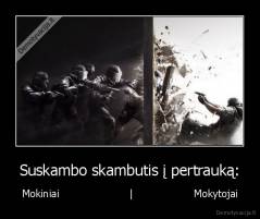 Suskambo skambutis į pertrauką: - Mokiniai                      |                   Mokytojai