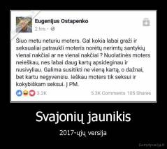 Svajonių jaunikis - 2017-ųjų versija