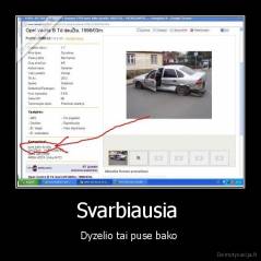 Svarbiausia  - Dyzelio tai puse bako 