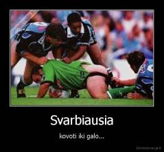 Svarbiausia - kovoti iki galo...