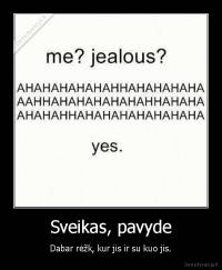 Sveikas, pavyde - Dabar rėžk, kur jis ir su kuo jis.