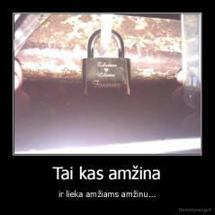 Tai kas amžina - ir lieka amžiams amžinu...