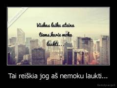 Tai reiškia jog aš nemoku laukti... - 