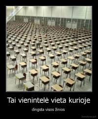 Tai vienintelė vieta kurioje - dingsta visos žinios 