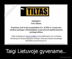 Taigi Lietuvoje gyvename.. - 