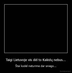Taigi Lietuvoje vis dėl to Kalėdų nebus... - Štai kodėl neturime dar sniego...