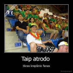 Taip atrodo  - tikras krepšinio fanas