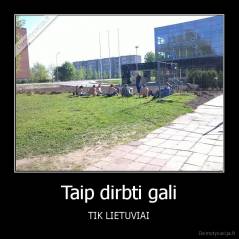 Taip dirbti gali - TIK LIETUVIAI
