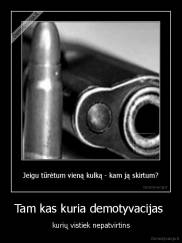 Tam kas kuria demotyvacijas  - kurių vistiek nepatvirtins