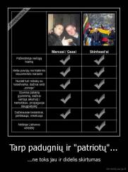 Tarp padugnių ir "patriotų"... - ...ne toks jau ir didelis skirtumas