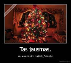 Tas jausmas, - kai eini laukti Kalėdų Senelio