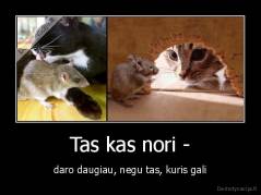 Tas kas nori - - daro daugiau, negu tas, kuris gali