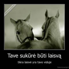 Tave sukūrė būti laisvą - tikra laisvė yra tavo viduje