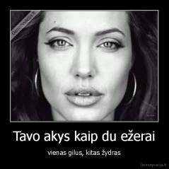 Tavo akys kaip du ežerai - vienas gilus, kitas žydras