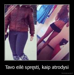 Tavo eilė spręsti, kaip atrodysi - 