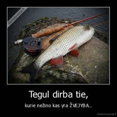 Tegul dirba tie, - kurie nežino kas yra ŽVEJYBA...