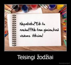 Teisingi žodžiai - 