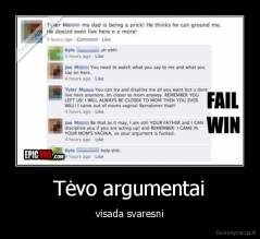 Tėvo argumentai - visada svaresni