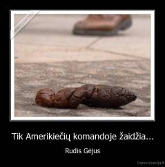Tik Amerikiečių komandoje žaidžia... - Rudis Gėjus