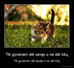 Tik gyvenam dėl savęs o ne dėl kitų - Tik gyvenam dėl savęs o ne dėl kitų