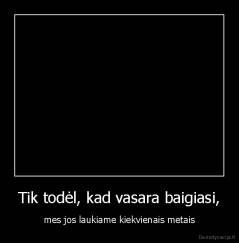 Tik todėl, kad vasara baigiasi, - mes jos laukiame kiekvienais metais