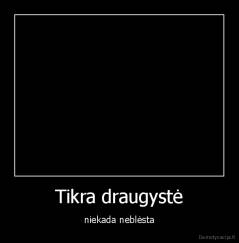 Tikra draugystė - niekada neblėsta