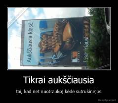 Tikrai aukščiausia - tai, kad net nuotraukoj kėdė sutrukinėjus