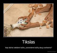 Tikslas - Kaip dažnai siekdami kažko, prarandame kažką daug svarbesnio?