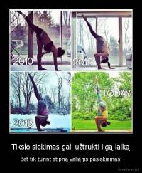 Tikslo siekimas gali užtrukti ilgą laiką - Bet tik turint stiprią valią jis pasiekiamas 