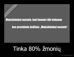 Tinka 80% žmonių - 