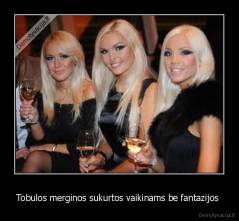 Tobulos merginos sukurtos vaikinams be fantazijos  - 