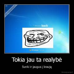 Tokia jau ta realybė - Sunki ir įaugus į kraują