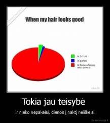 Tokia jau teisybė  - ir nieko nepakeisi, dienos į naktį neiškeisi