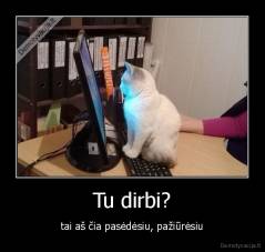 Tu dirbi? - tai aš čia pasėdėsiu, pažiūrėsiu
