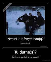Tu durna(s)? - Kur Lietuvoje tiek sniego rasti?