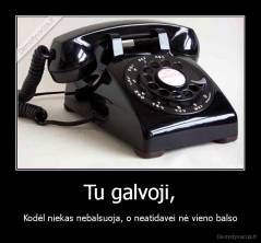 Tu galvoji, - Kodėl niekas nebalsuoja, o neatidavei nė vieno balso