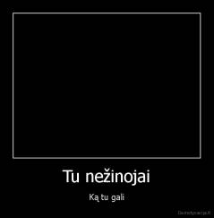 Tu nežinojai - Ką tu gali