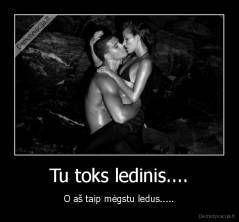 Tu toks ledinis.... - O aš taip mėgstu ledus.....