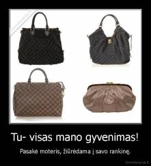 Tu- visas mano gyvenimas! - Pasakė moteris, žiūrėdama į savo rankinę.