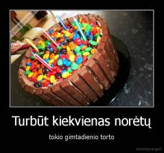 Turbūt kiekvienas norėtų - tokio gimtadienio torto