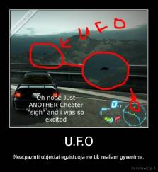 U.F.O - Neatpazinti objektai egzistuoja ne tik realiam gyvenime.