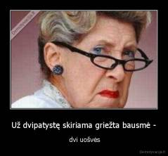 Už dvipatystę skiriama griežta bausmė - -  dvi uošvės