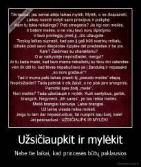 Užsičiaupkit ir mylėkit - Nebe tie laikai, kad princesės būtų paklausios
