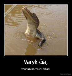 Varyk čia, - vanduo nerealiai šiltas!
