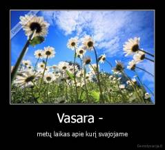 Vasara -  - metų laikas apie kurį svajojame