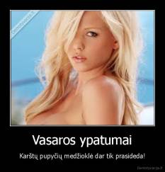 Vasaros ypatumai - Karštų pupyčių medžioklė dar tik prasideda!