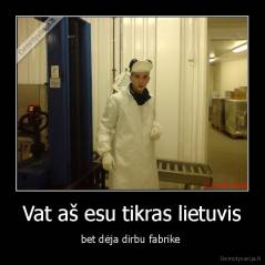 Vat aš esu tikras lietuvis - bet dėja dirbu fabrike 