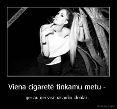 Viena cigaretė tinkamu metu -  - geriau nei visi pasaulio idealai . 