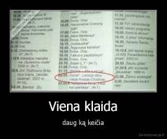 Viena klaida - daug ką keičia