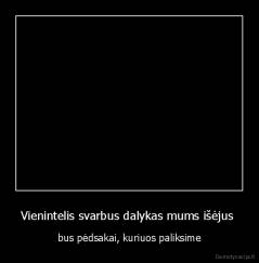 Vienintelis svarbus dalykas mums išėjus  - bus pėdsakai, kuriuos paliksime